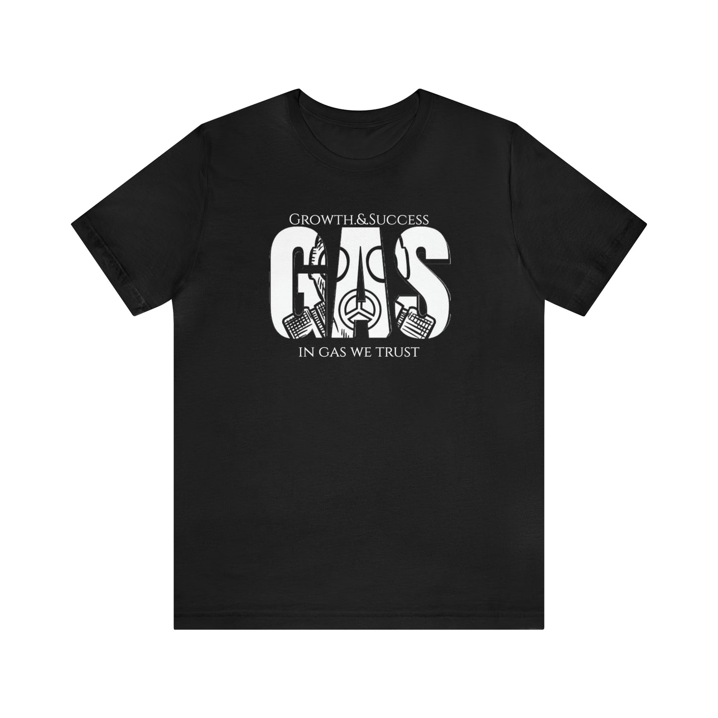 Classic Original Unisex Short Sleeve Gas Tee - White print