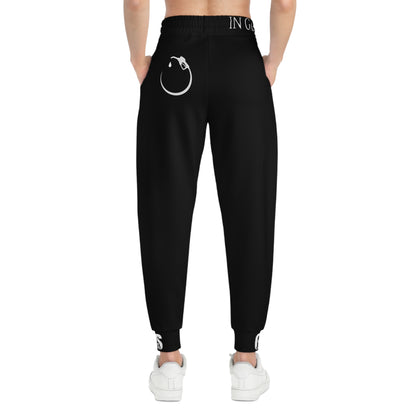 Black Gas Gauge Athletic Grey Sweat Effect Joggers