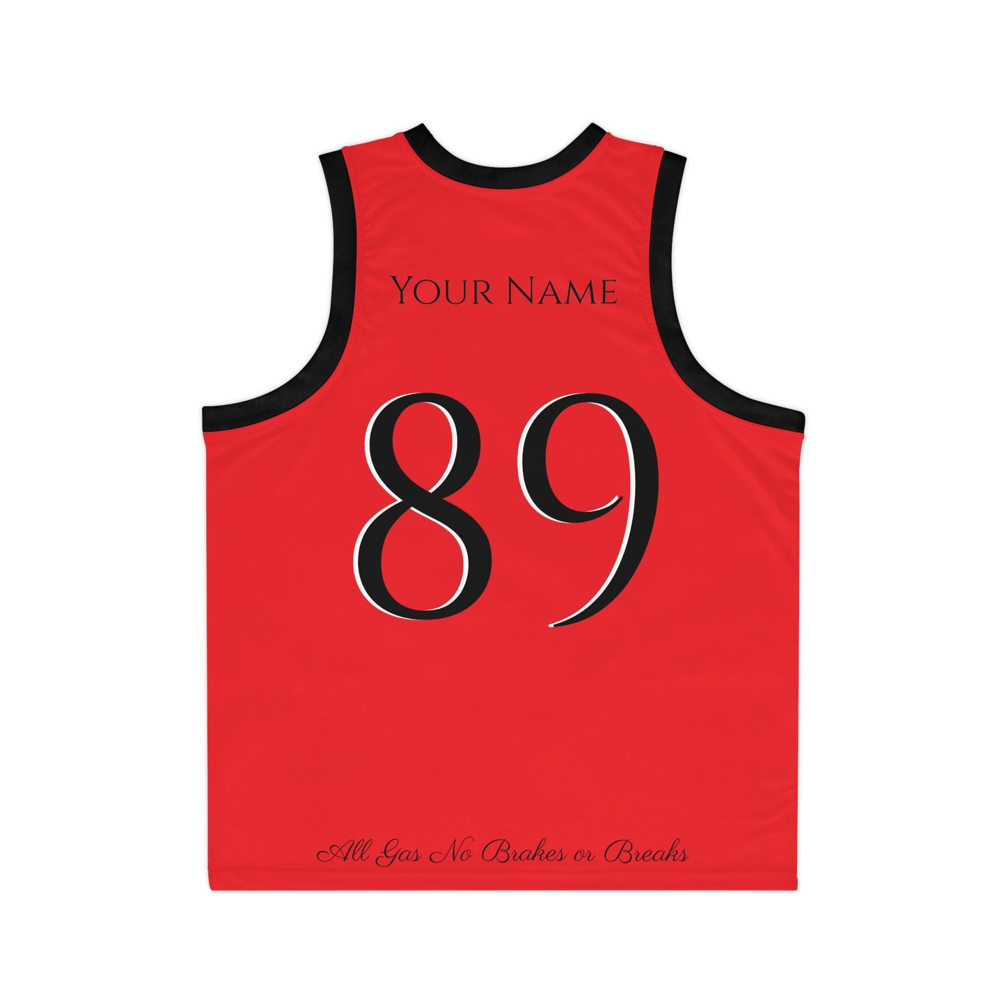 Black and Red Chicago Bulls Gas Bros Unisex Basketball Jersey