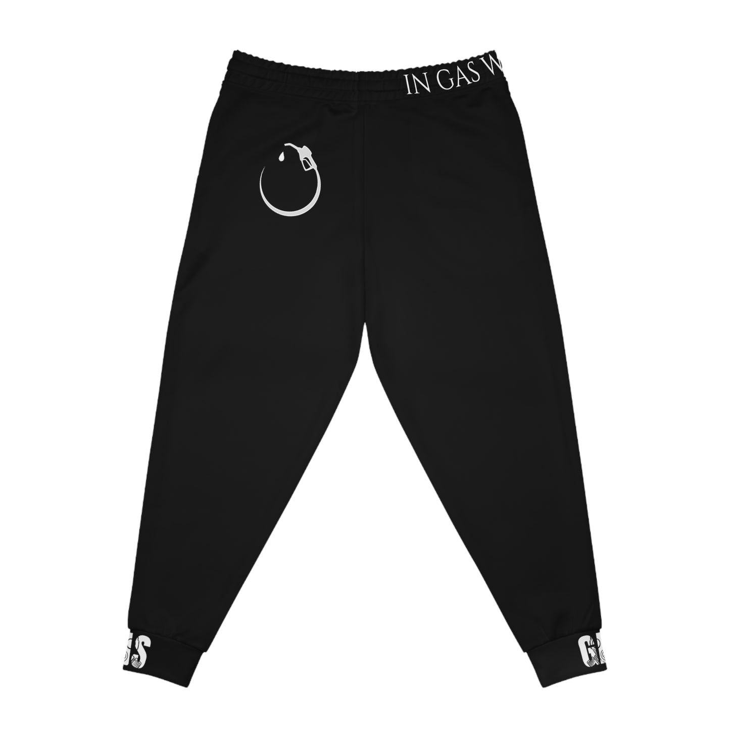 Black Gas Gauge Athletic Grey Sweat Effect Joggers