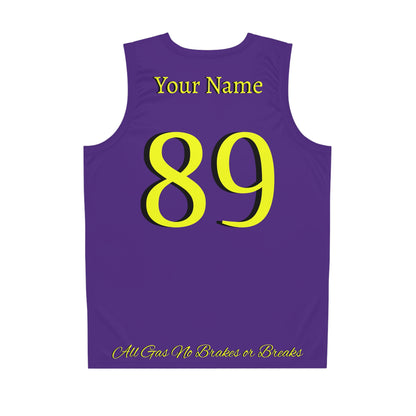 LA Lakers colors Gas Bros NBA Custom Jersey Uniform