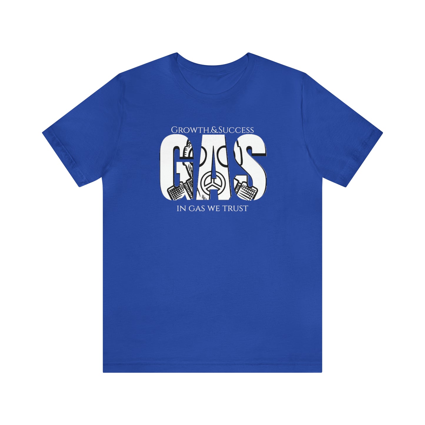 Classic Original Unisex Short Sleeve Gas Tee - White print