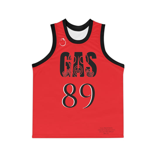 Black and Red Chicago Bulls Gas Bros Unisex Basketball Jersey