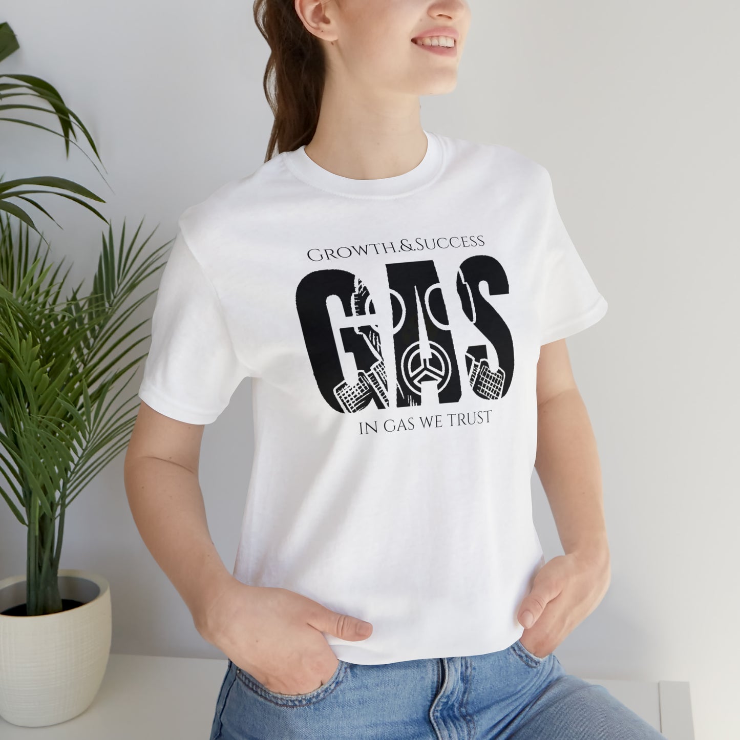 Classic Original Unisex Short Sleeve Gas Tee - Black print