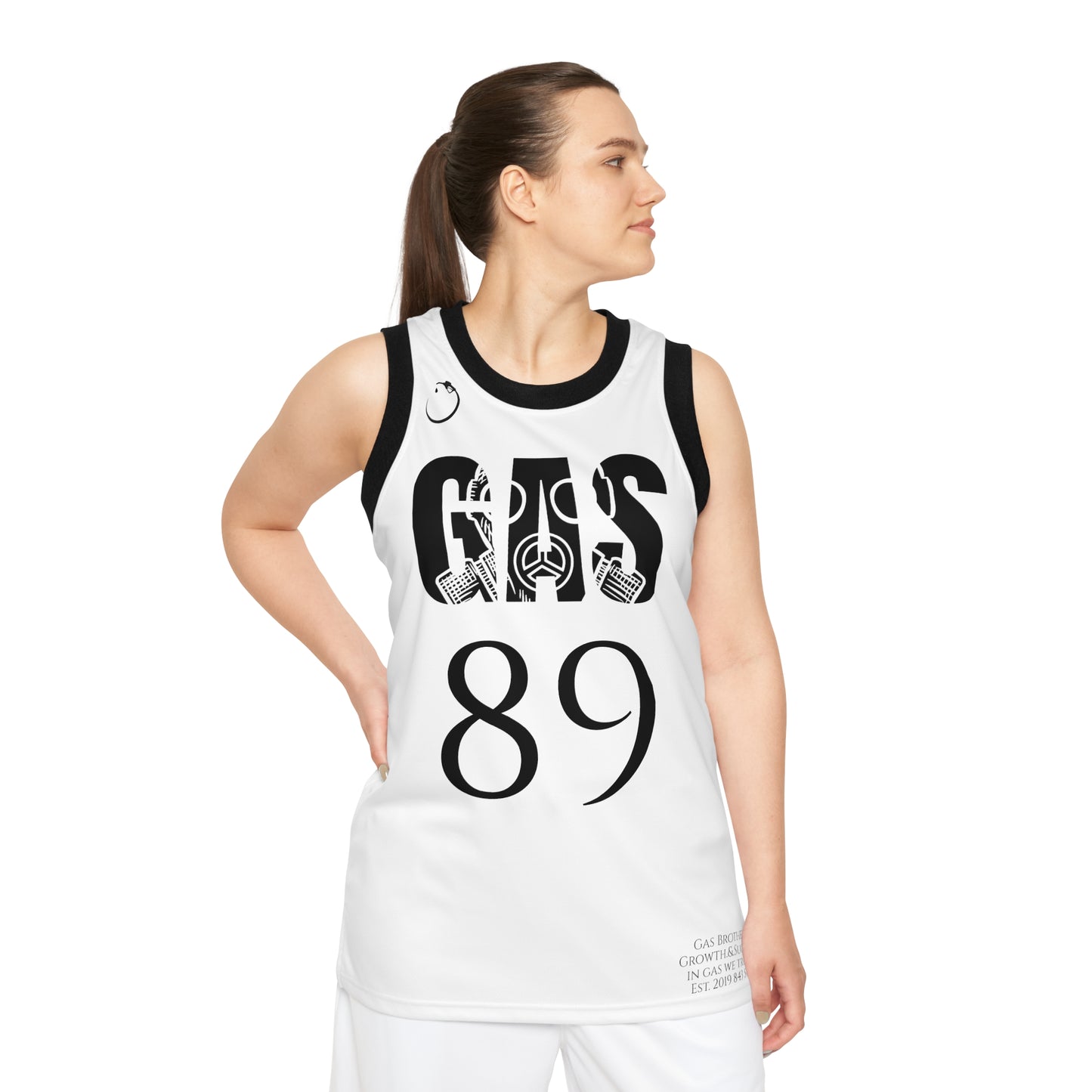 White Widow flavored Gas Bros Unisex Basketball Jersey