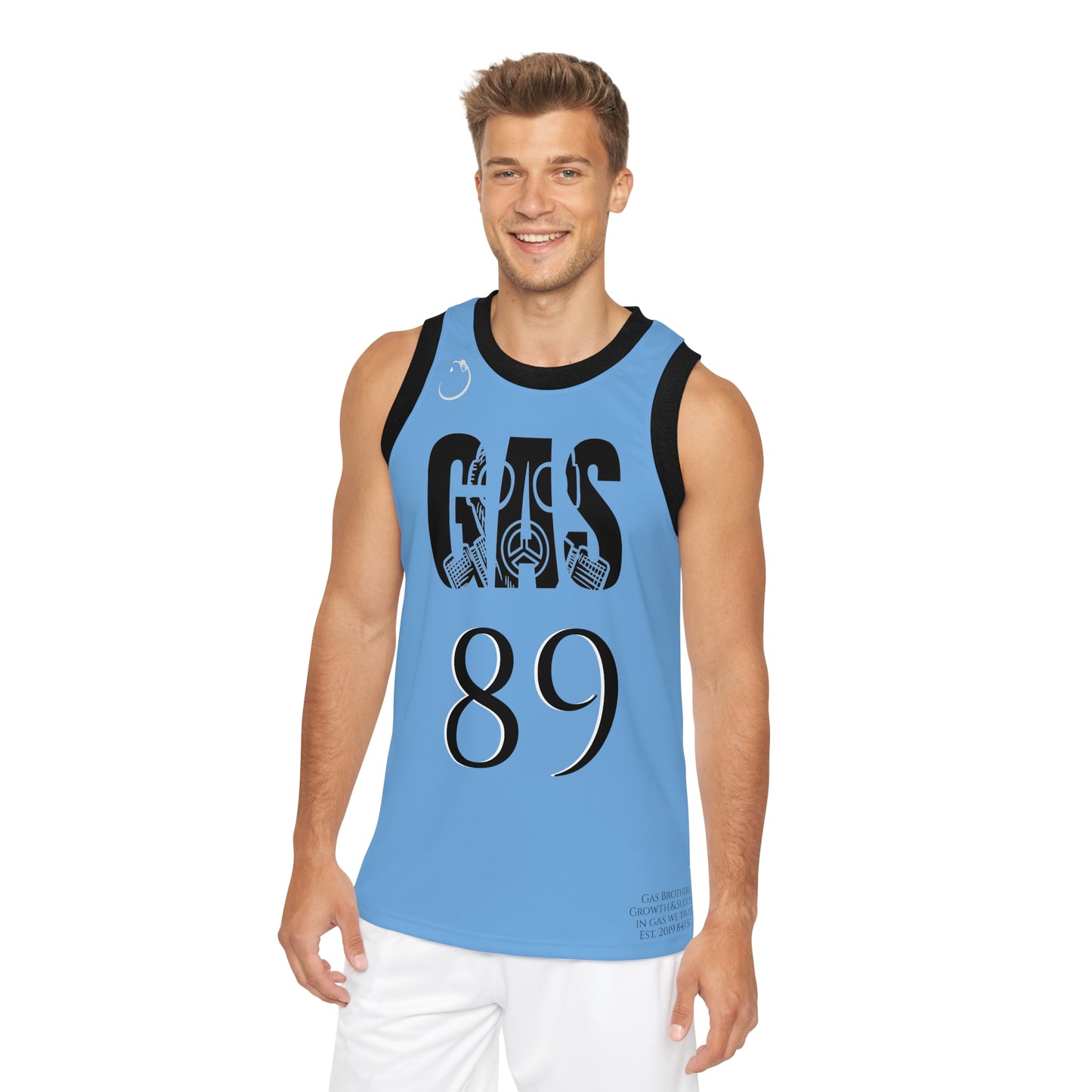 Baby Sky Blue flavored Gas Bros Unisex Basketball Jersey