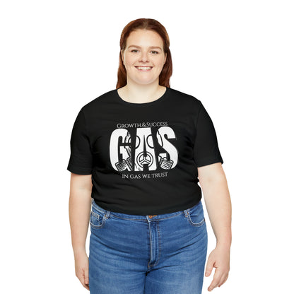 Classic Original Unisex Short Sleeve Gas Tee - White print