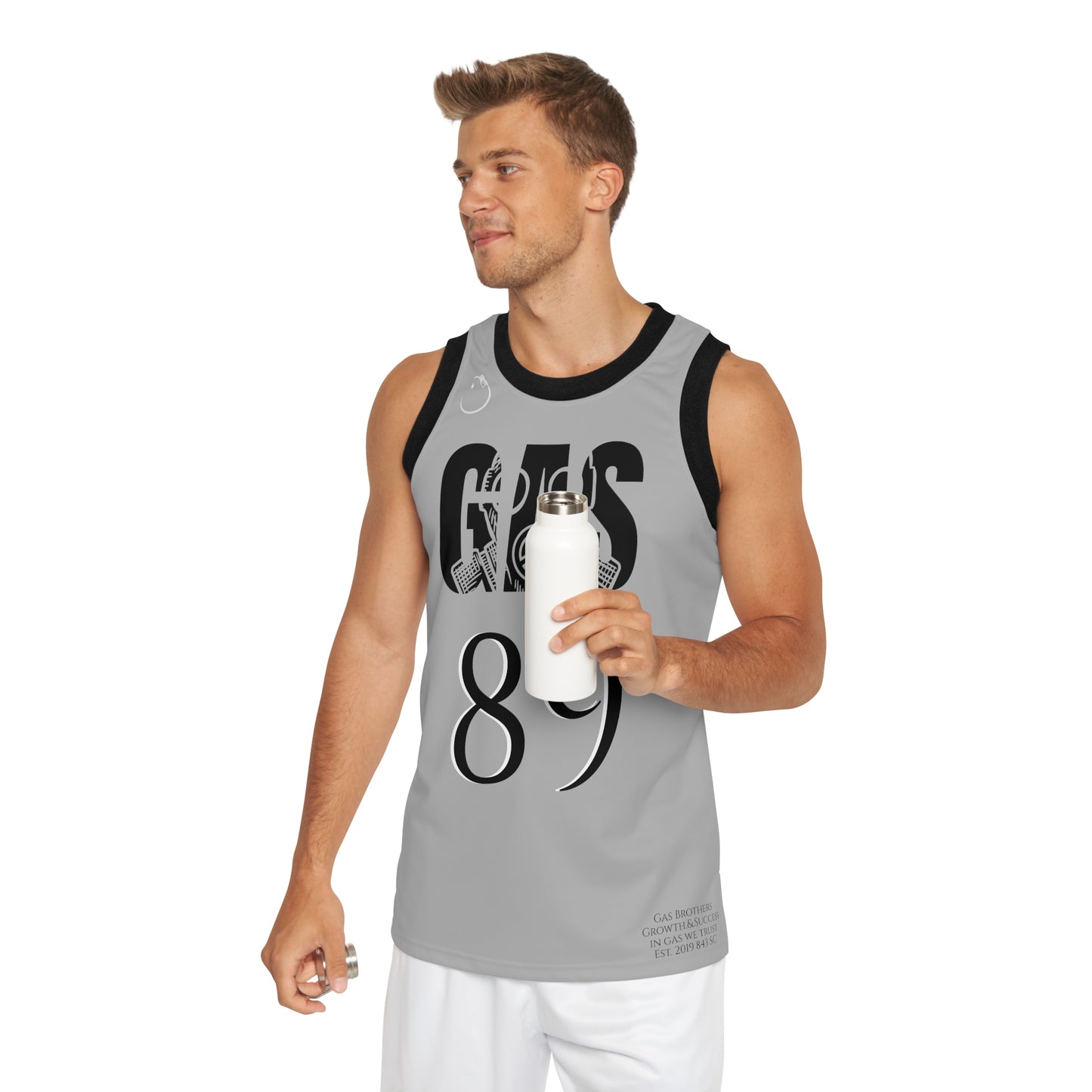 Black and Grey Cloud 9 flavored Gas Bros Unisex Basketball Jersey