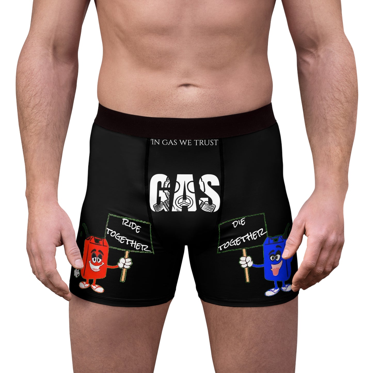 Men's Ride or Die Black Boxer Briefs