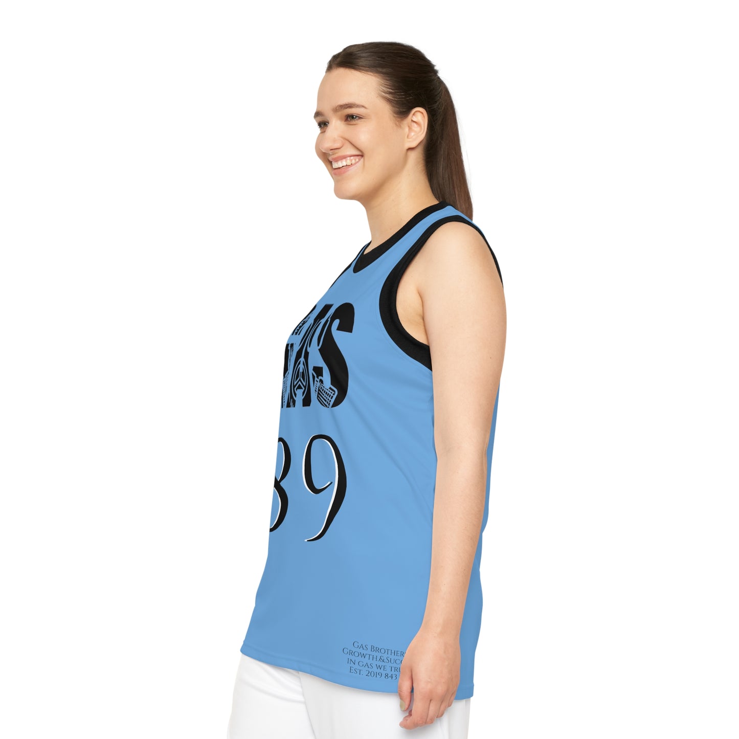 Baby Sky Blue flavored Gas Bros Unisex Basketball Jersey