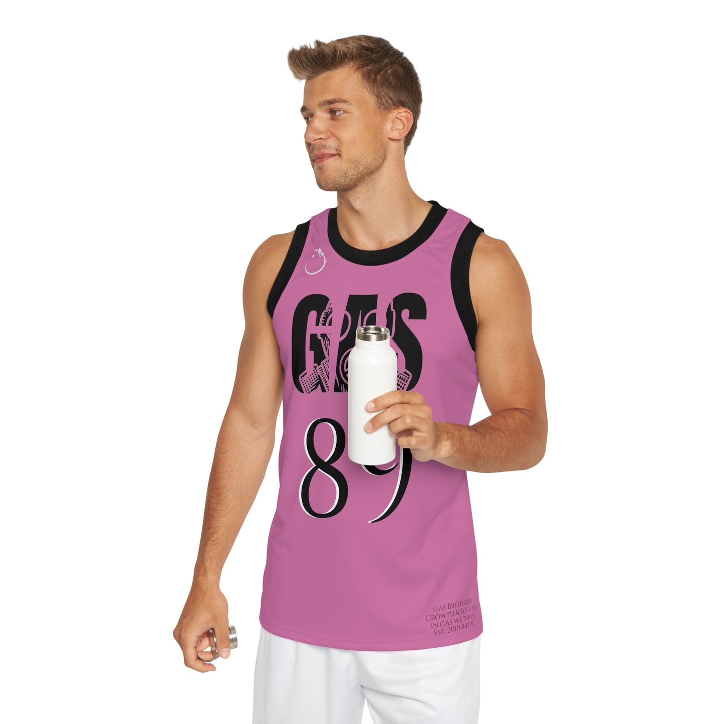 New York Pink flavored Gas Bros Unisex Basketball Jersey