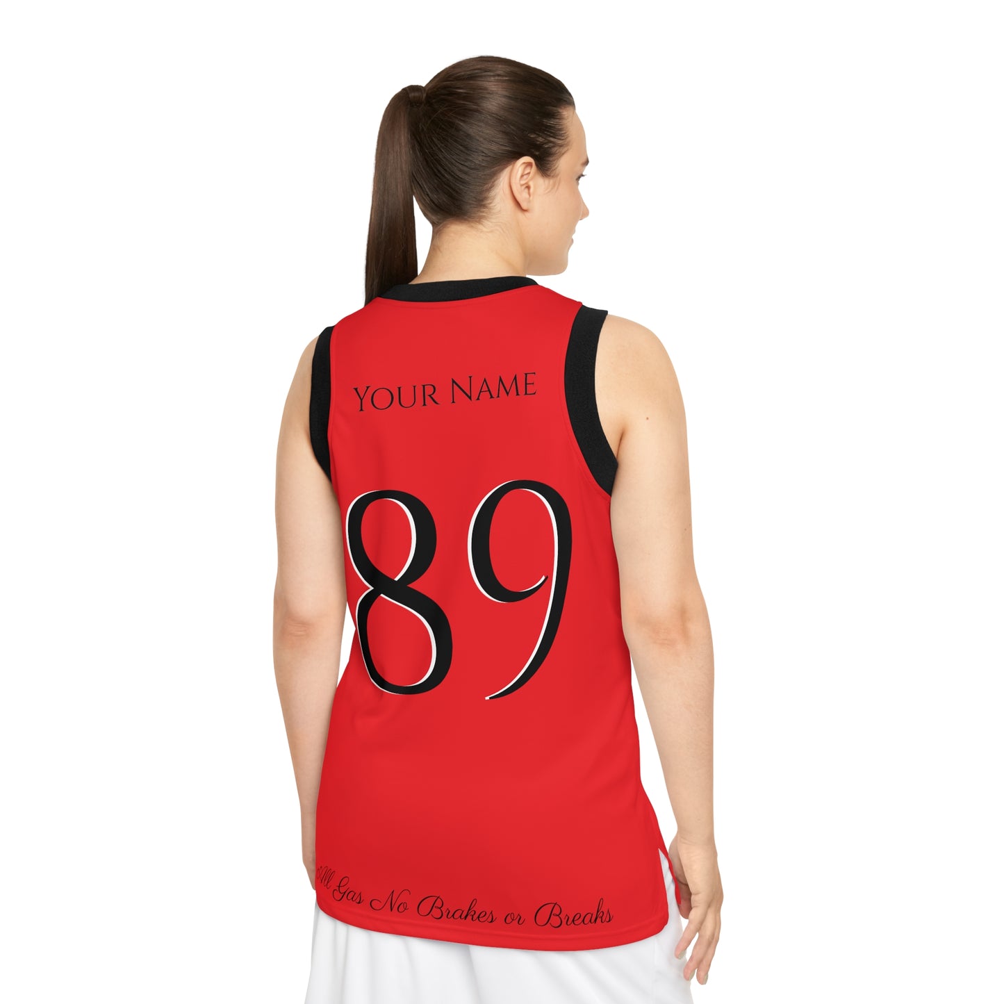 Black and Red Chicago Bulls Gas Bros Unisex Basketball Jersey