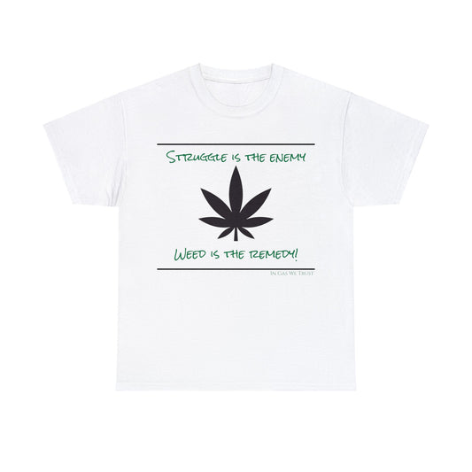 Weed is the Remedy Classic Gas T-shirt white front