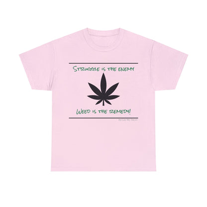 Weed is the Remedy Classic Gas T-shirt pink