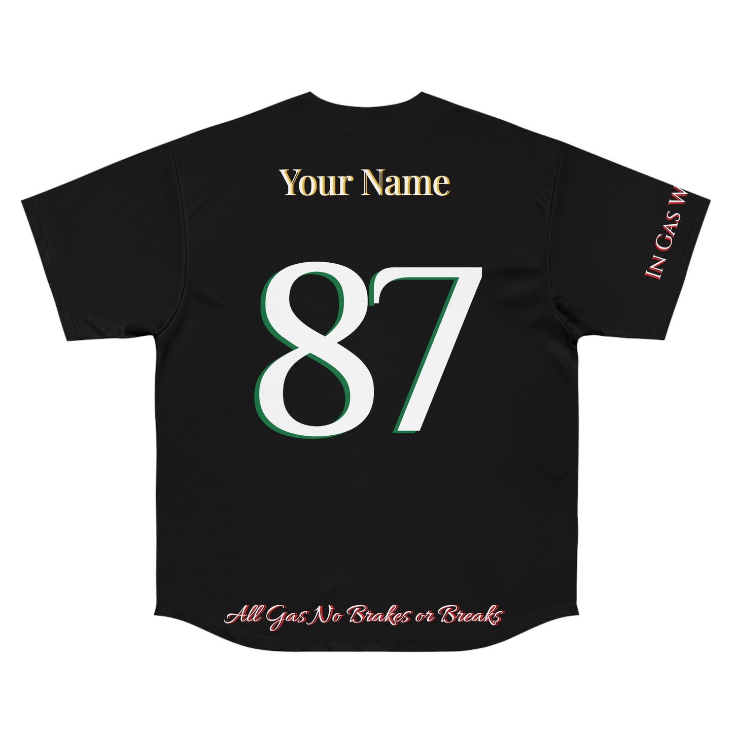 Melanated Flag Colors MLB Customizable Baseball Jersey