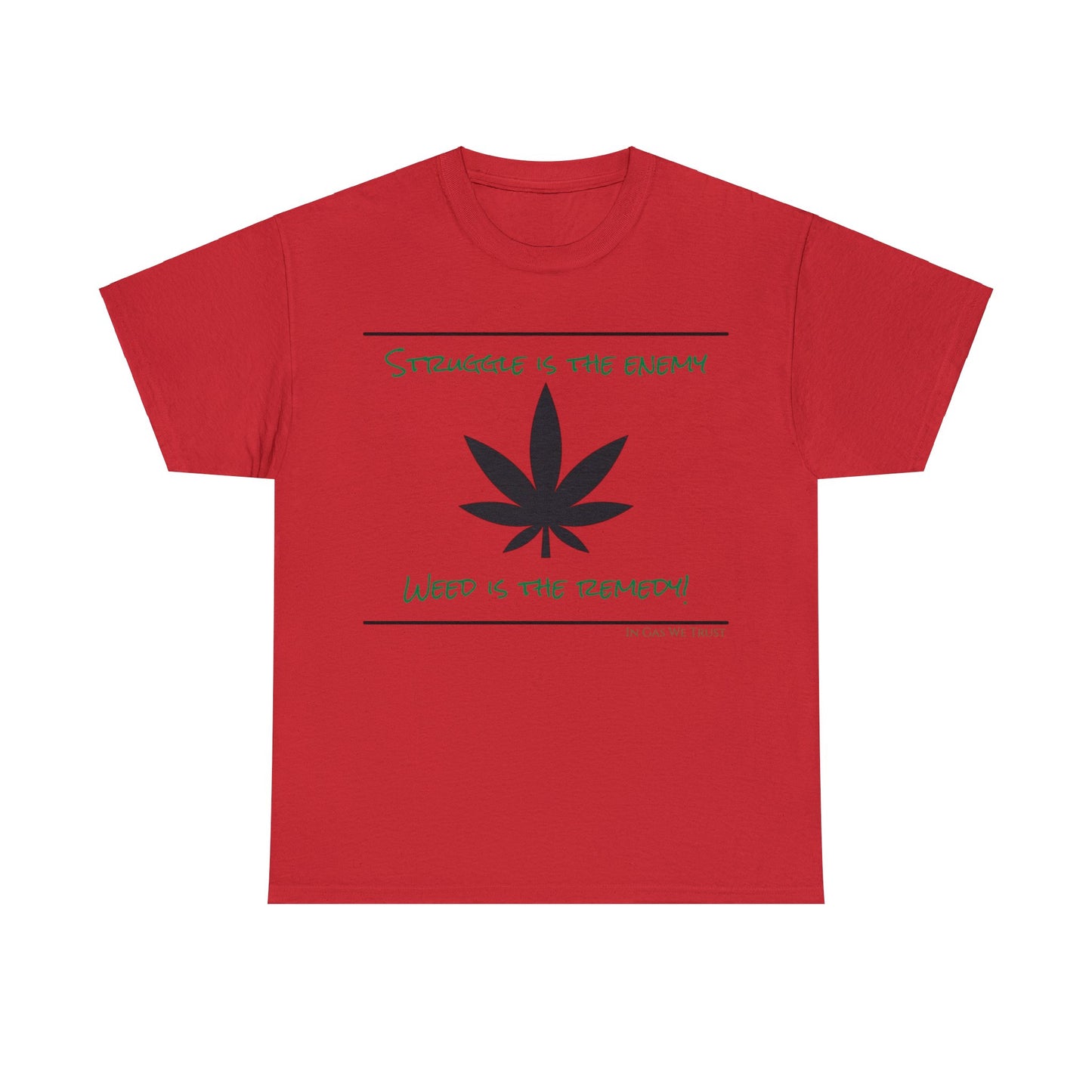 Weed is the Remedy Classic Gas T-shirt red