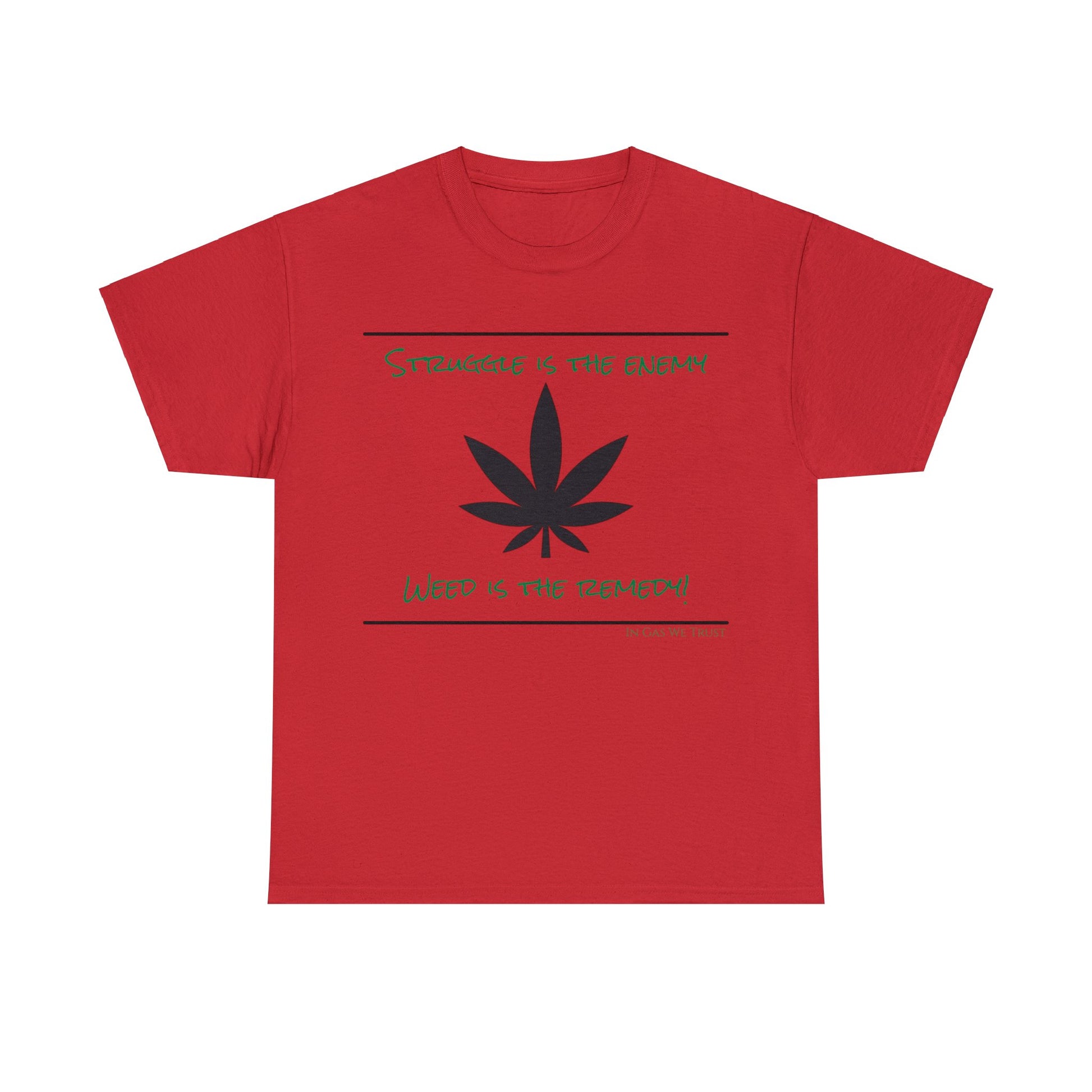 Weed is the Remedy Classic Gas T-shirt red