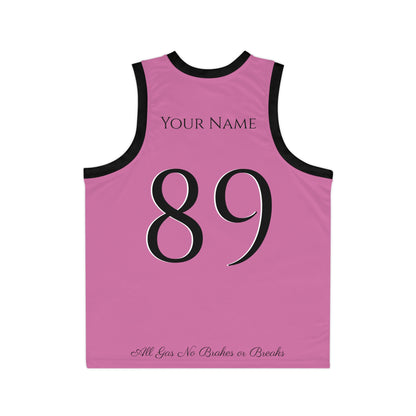 New York Pink flavored Gas Bros Unisex Basketball Jersey