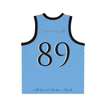 Baby Sky Blue flavored Gas Bros Unisex Basketball Jersey