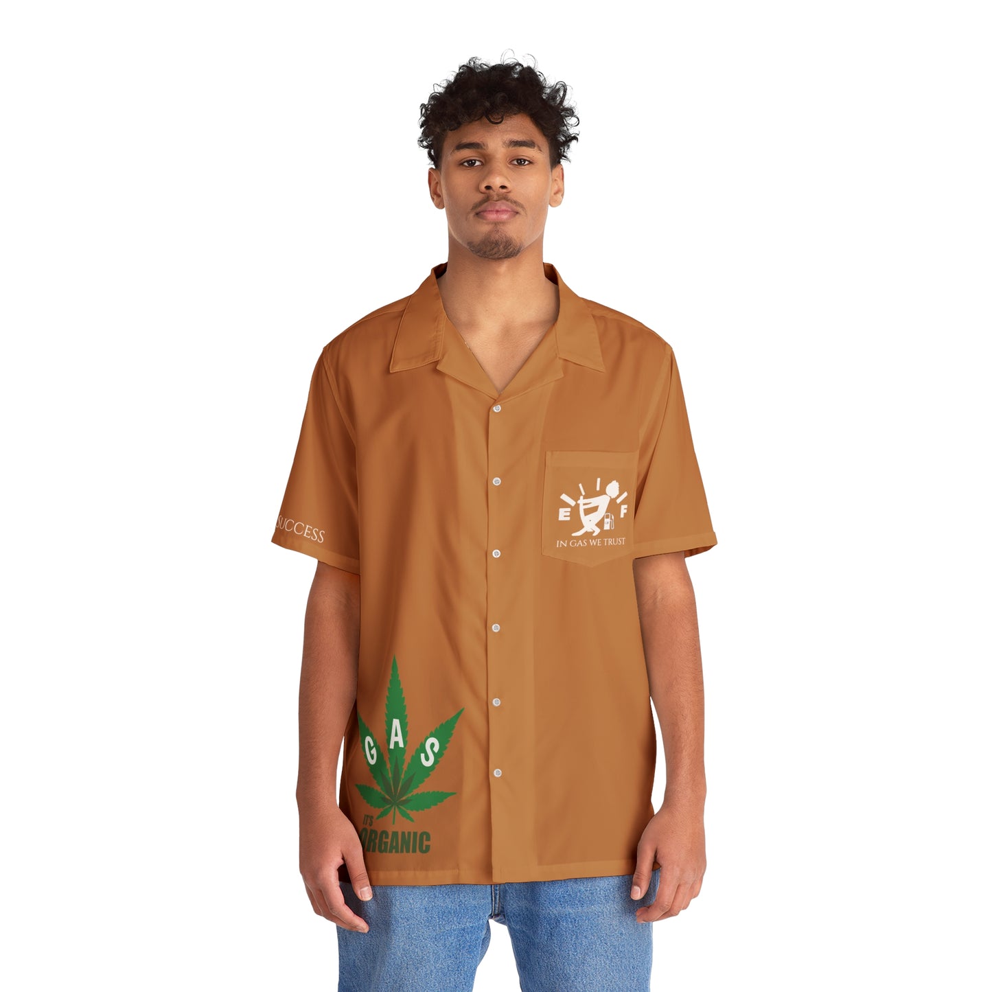 Ricky Tan Gas Hawaiian Full Button Up Dress Shirt