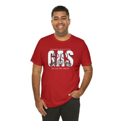 Classic Original Unisex Short Sleeve Gas Tee - White print