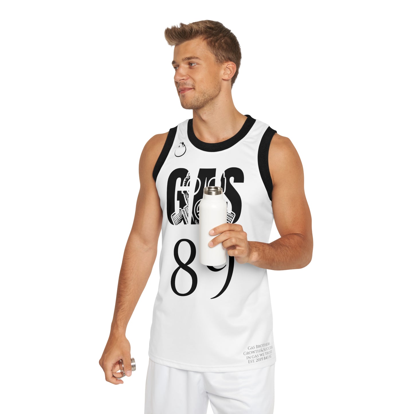 White Widow flavored Gas Bros Unisex Basketball Jersey