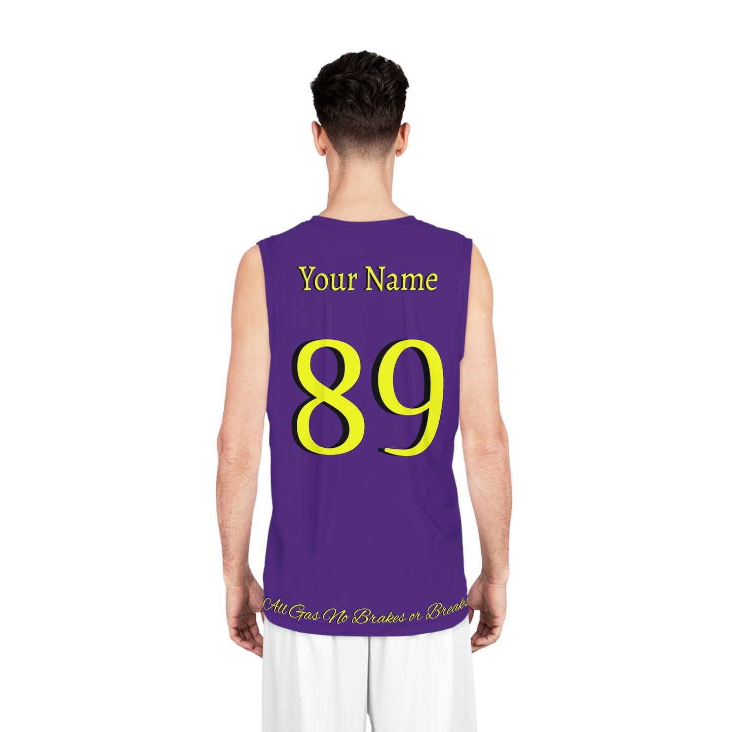 LA Lakers colors Gas Bros NBA Custom Jersey Uniform