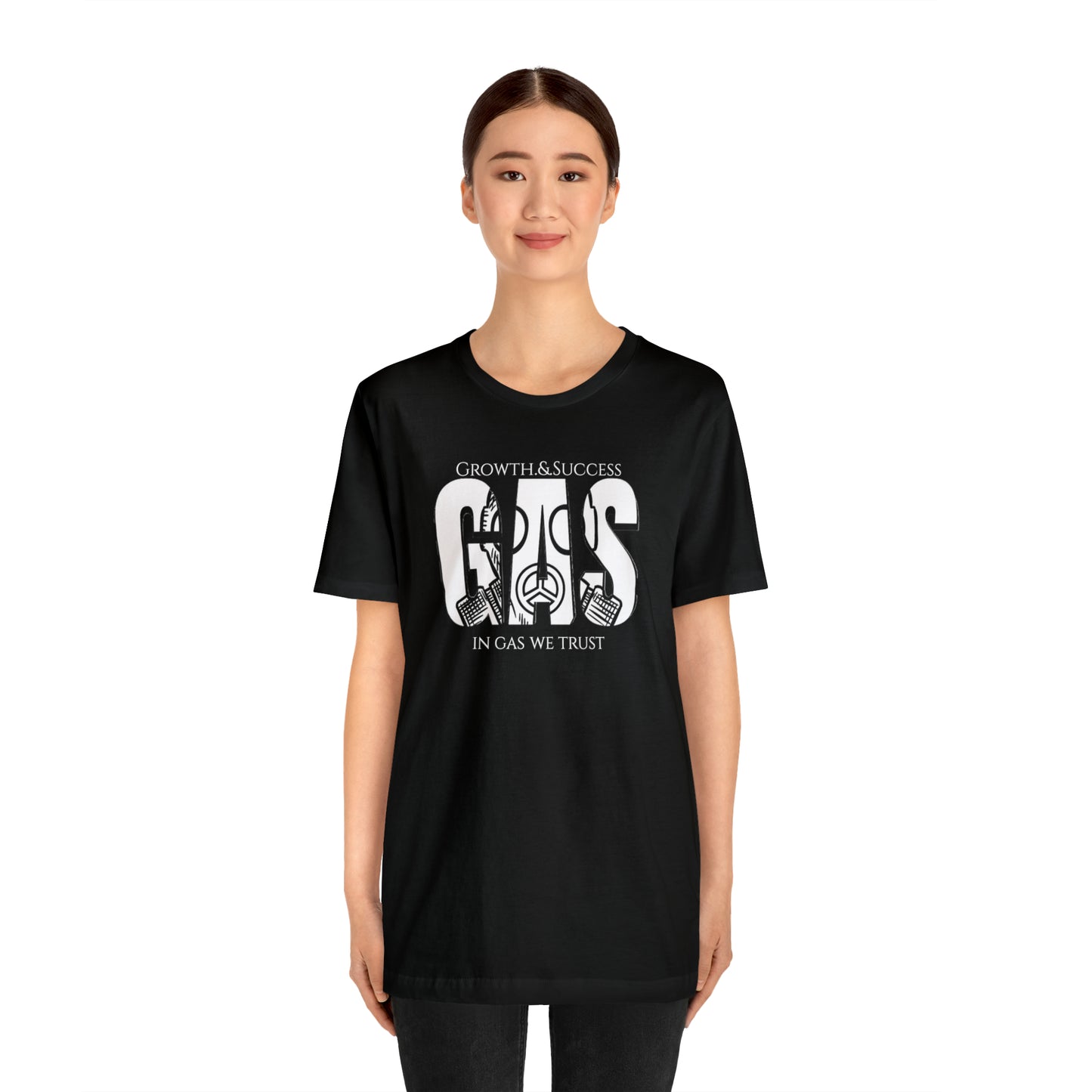 Classic Original Unisex Short Sleeve Gas Tee - White print