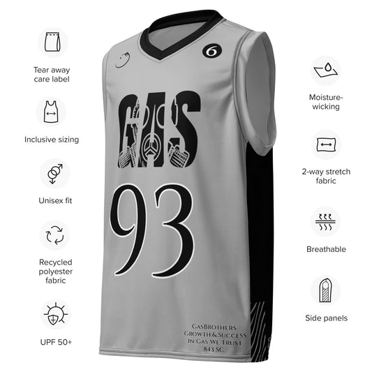 Cloud 9 Black\\Grey Combo Gas Basketball Jersey