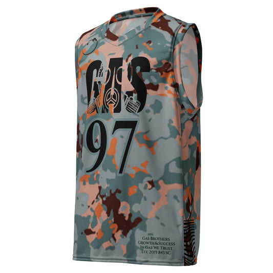 Hunter's Orange Camo Unisex Gas NBA Jersey