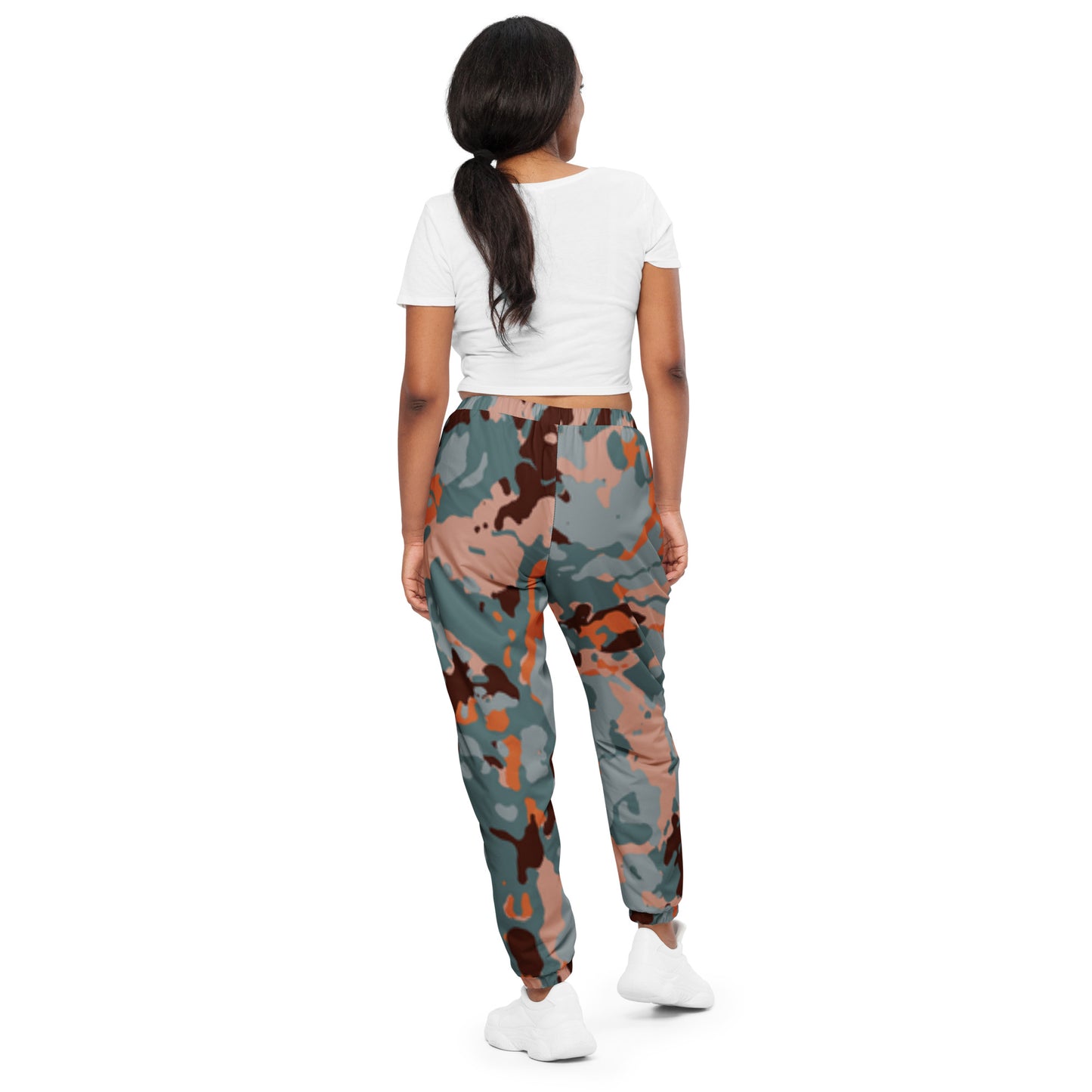 Orange Camo Sweat Track Pants back