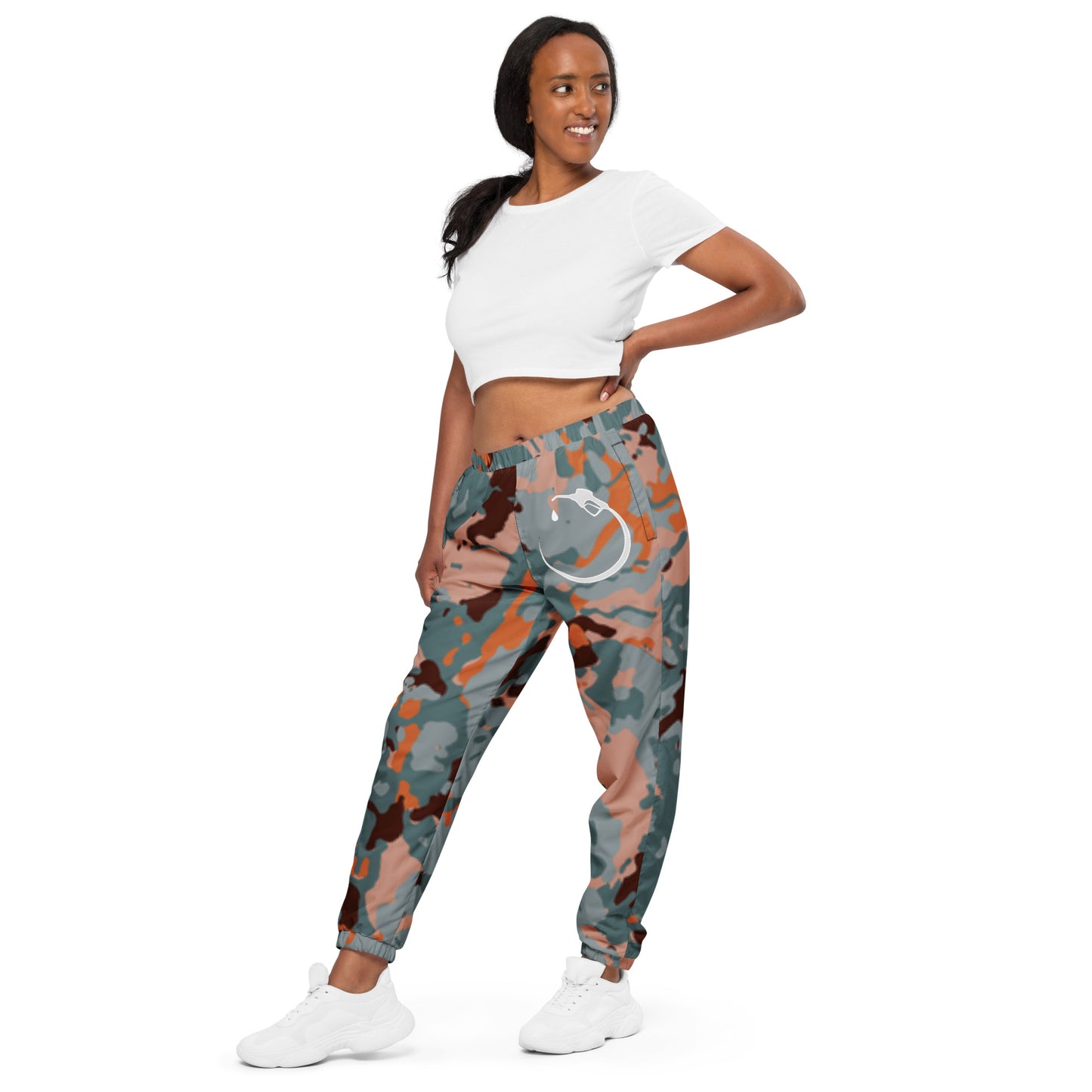 Orange Camo Sweat Track Pants side