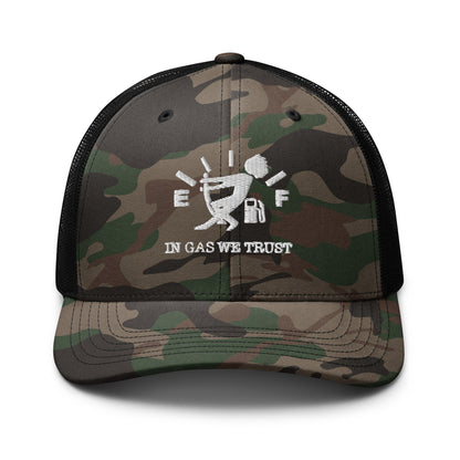 Camouflage Gas Bros Trucker Snapback Hat