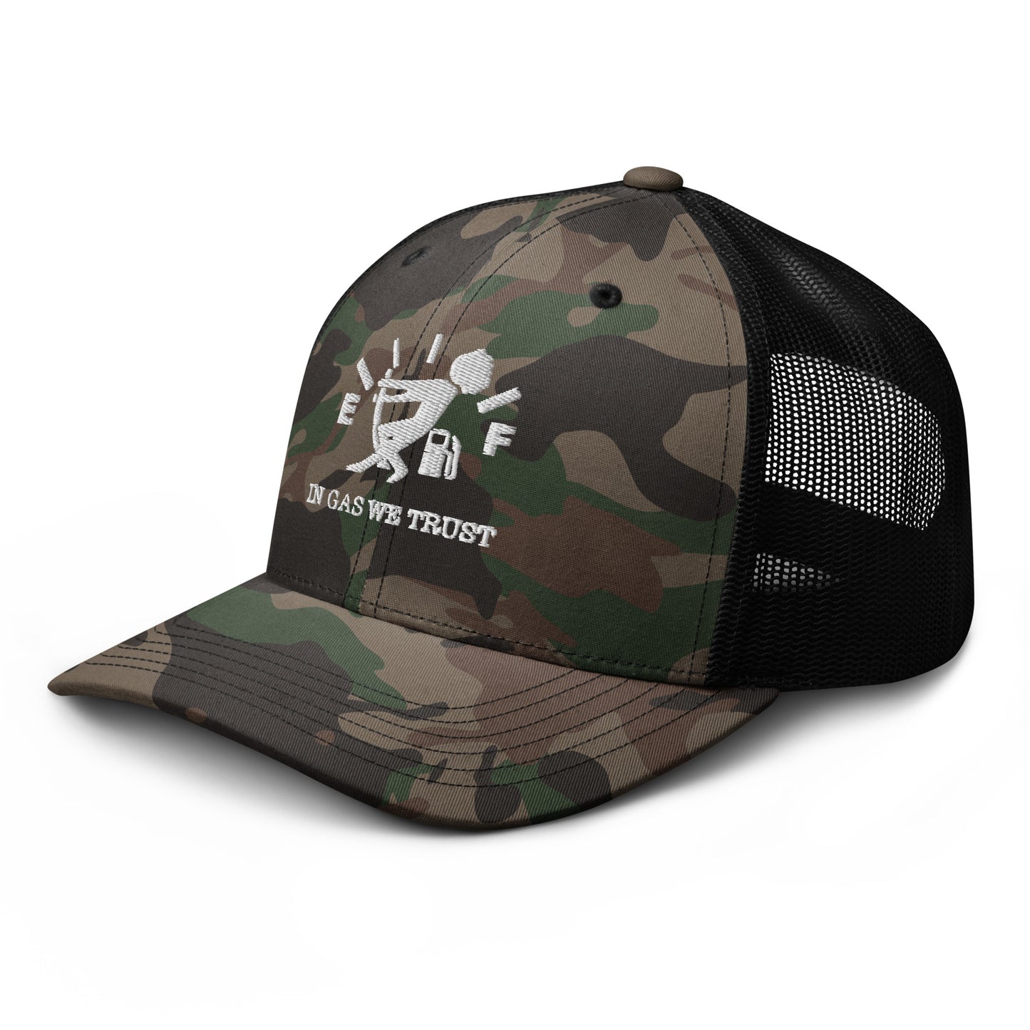 Camouflage Gas Bros Trucker Snapback Hat