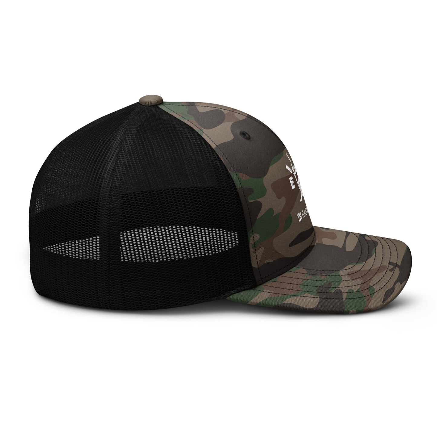 Camouflage Gas Bros Trucker Snapback Hat