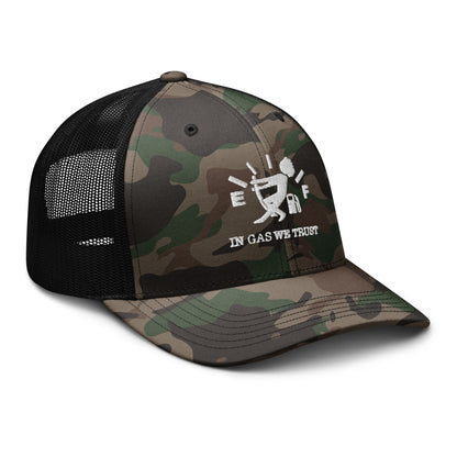 Camouflage Gas Bros Trucker Snapback Hat