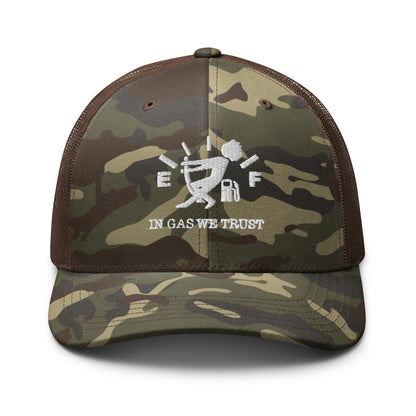 Camouflage Gas Bros Trucker Snapback Hat