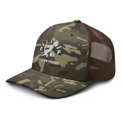 Camouflage Gas Bros Trucker Snapback Hat