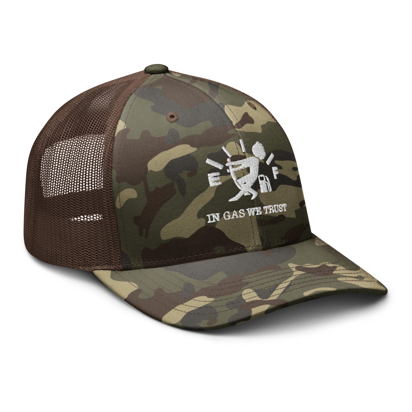 Camouflage Gas Bros Trucker Snapback Hat