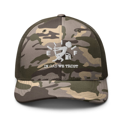 Camouflage Gas Bros Trucker Snapback Hat