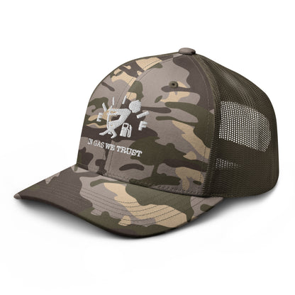 Camouflage Gas Bros Trucker Snapback Hat