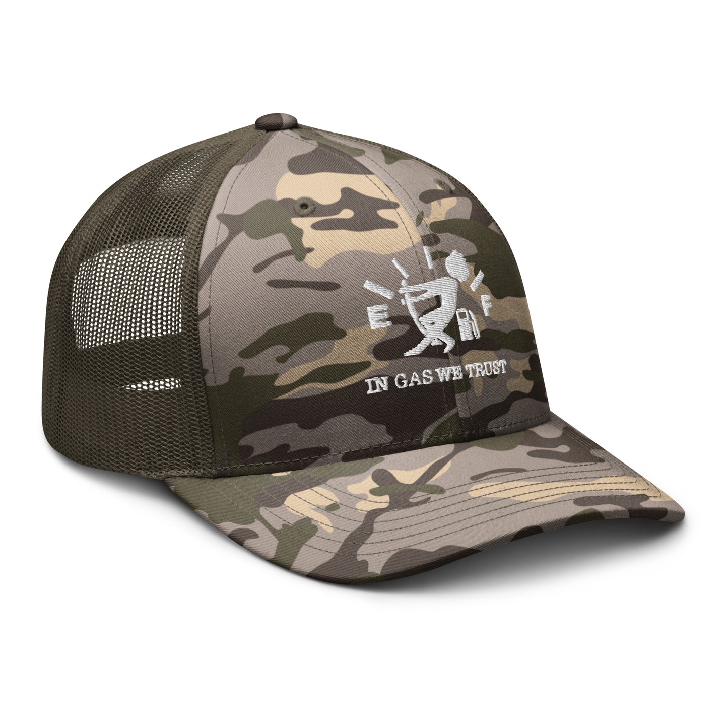 Camouflage Gas Bros Trucker Snapback Hat