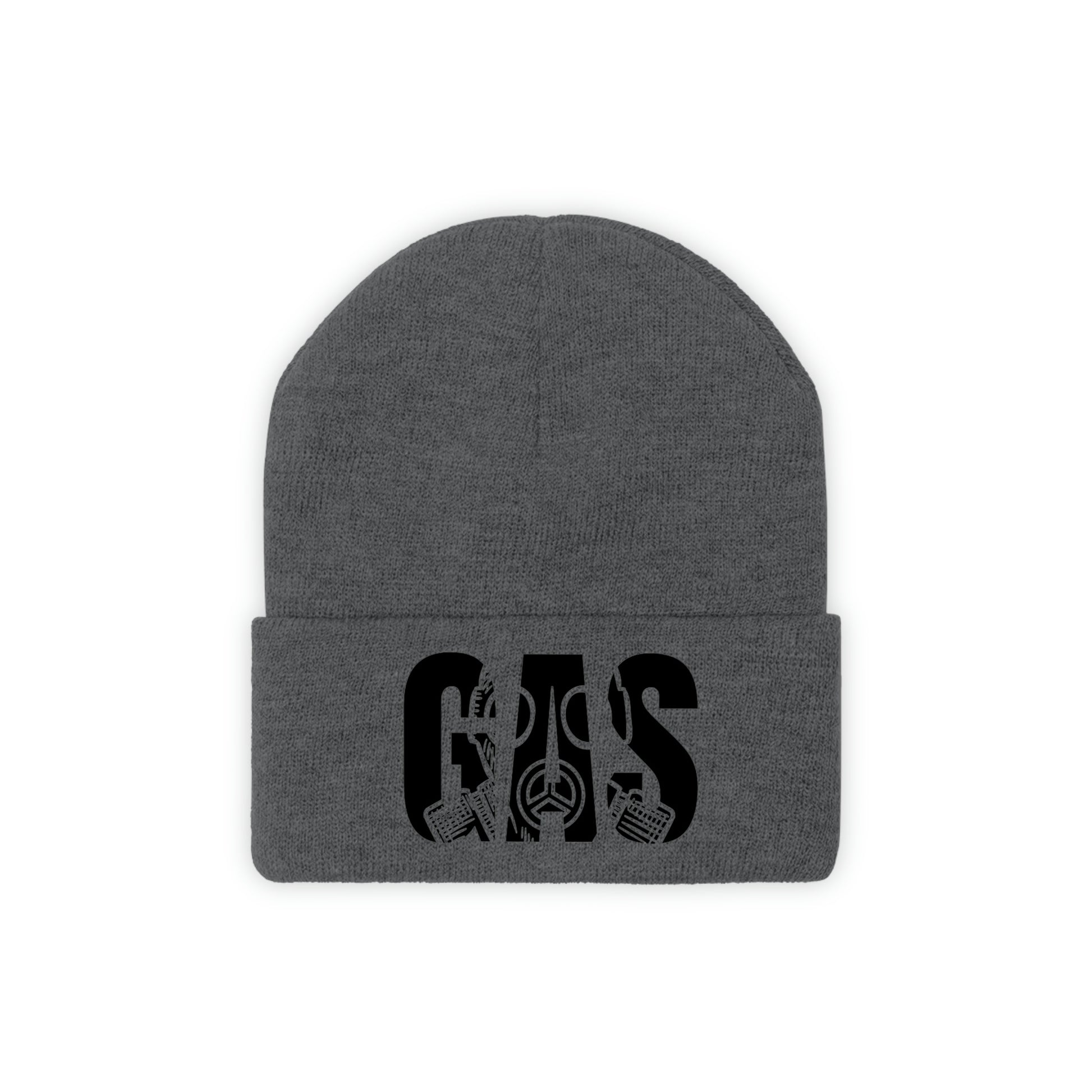 Knitted Skully Gas wool Beanie front grey