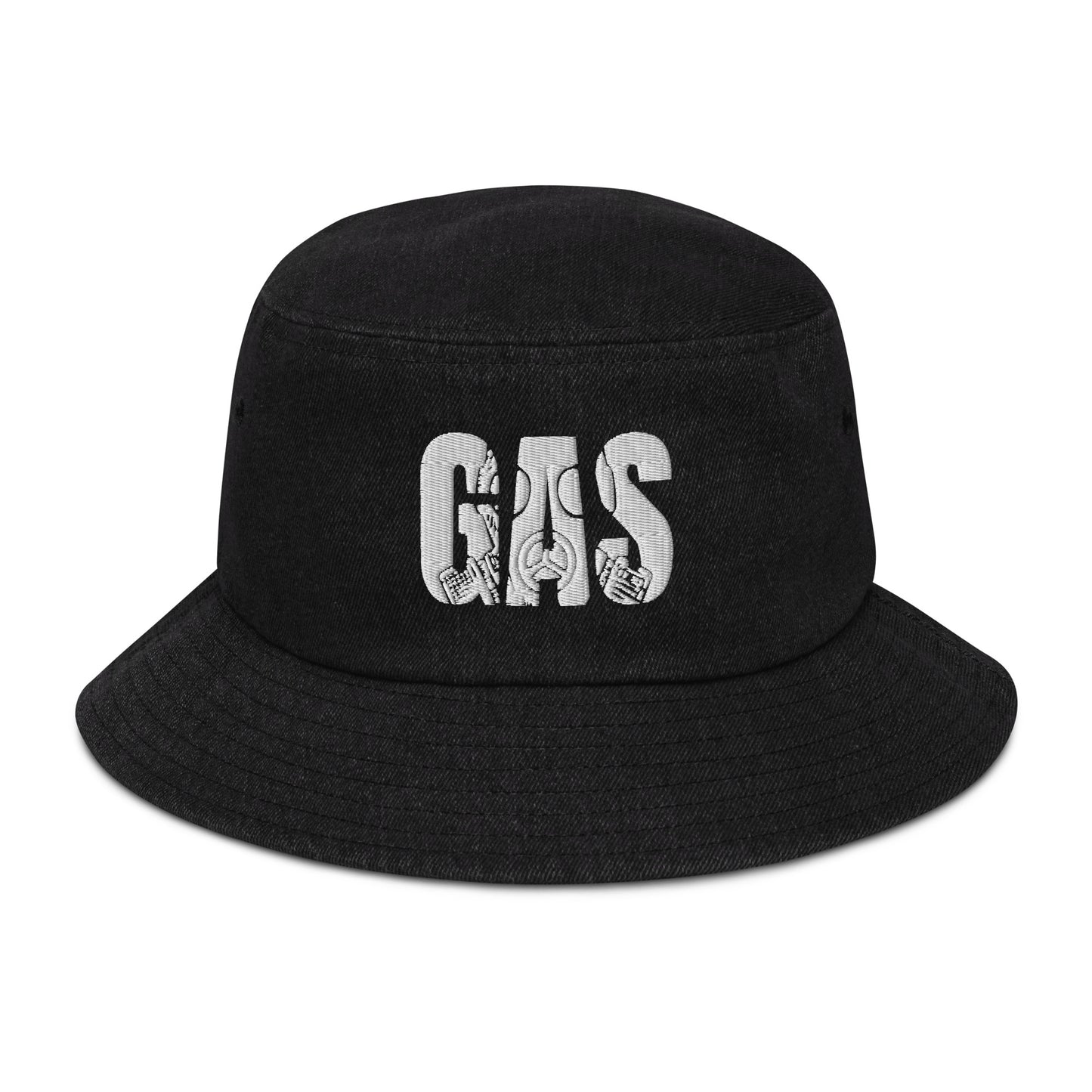 Denim Gas Bucket Hat (flat colored and checkered)